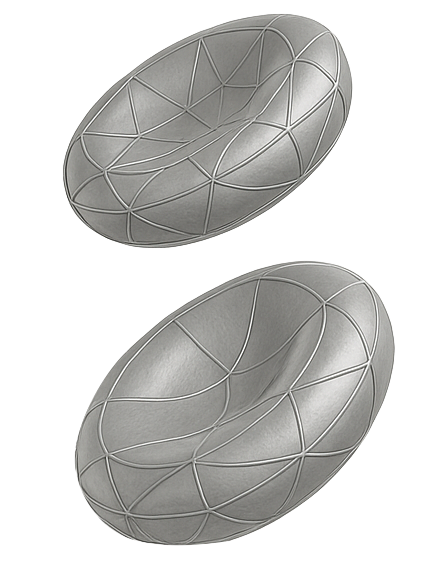 Medical capsules representing medication used for lung disease treatment